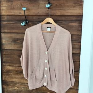 JCrew linen cape L